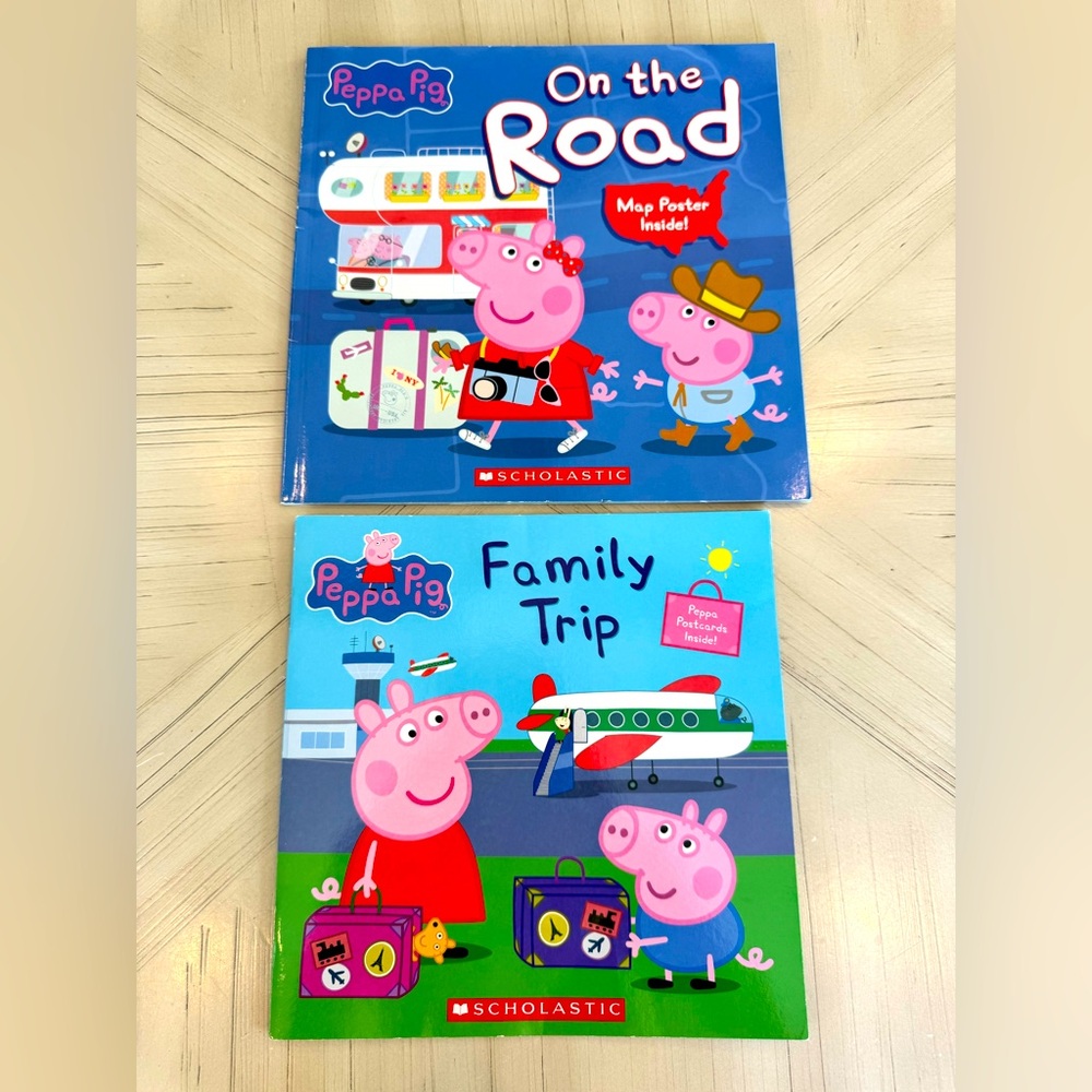 Peppa Pig Book Bundle 2 Scholastic On the Road Family Trip